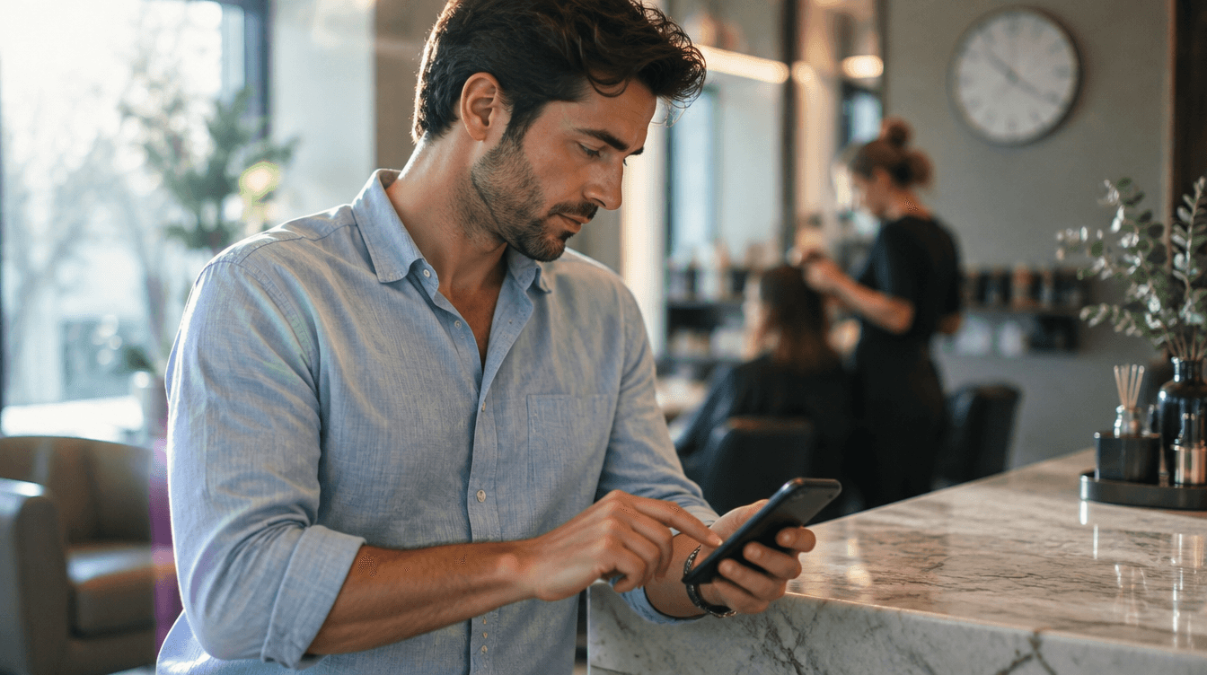 Choosing a time on a phone